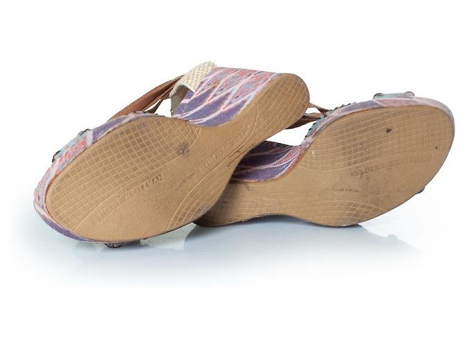 Sandalias de cuña impresas étnicamente Stuart Weitzman Multicolor - vista 7