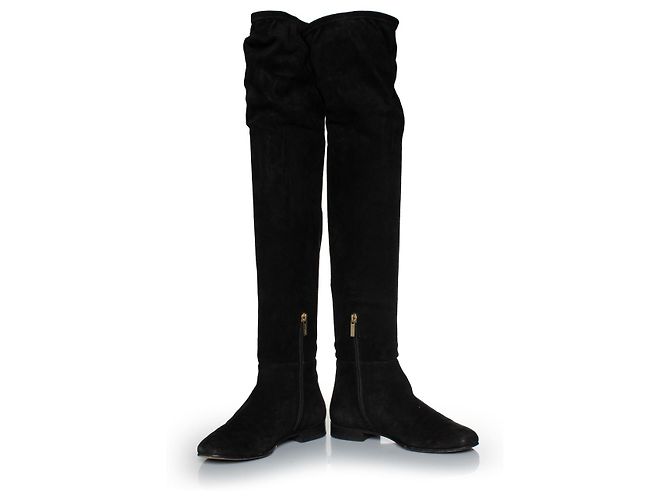 Stivali flat Milan sopra il ginocchio Jimmy Choo in nero - vista 3