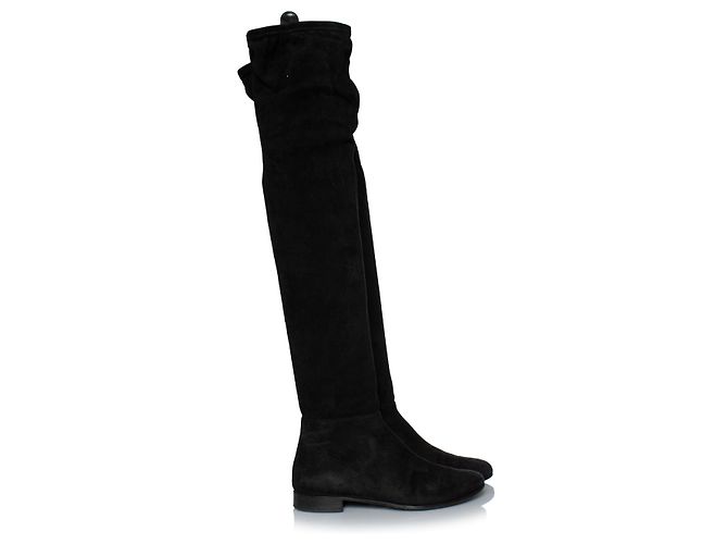 Stivali flat Milan sopra il ginocchio Jimmy Choo in nero - vista 6