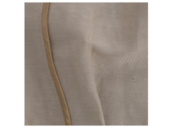 Abrigo con cinturón Nina Ricci en lino beige - vista 7