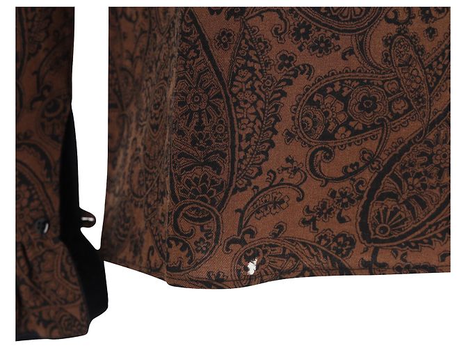Blusa de Lana Marrón con Estampado Paisley Kenzo Castaño - vista 6
