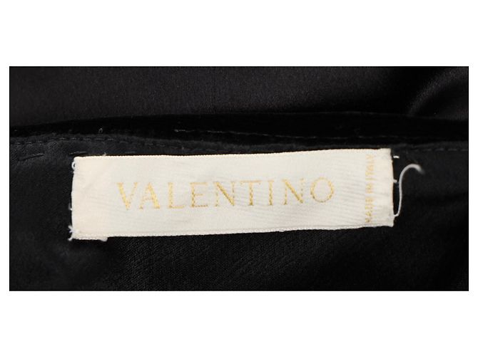 Abito maxi in seta nera con spalla unica e tagli Valentino Garavani Nero - vista 3