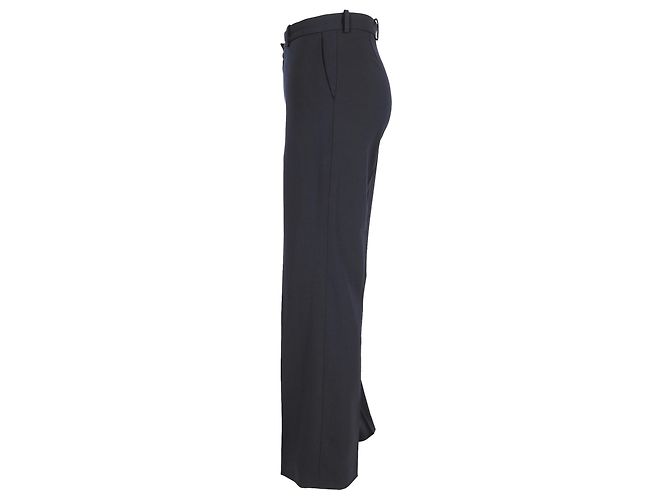 Pantalones rectos Lanvin en lana azul marino - vista 2