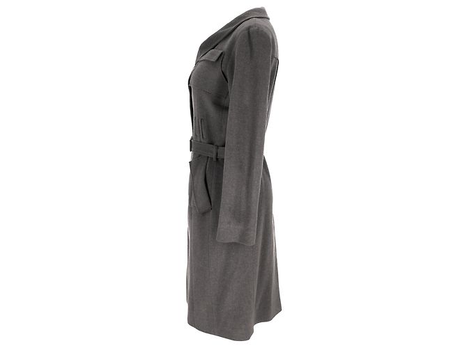 Abrigo con cinturón Roland Mouret en lana gris - vista 2