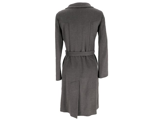 Abrigo con cinturón Roland Mouret en lana gris - vista 3