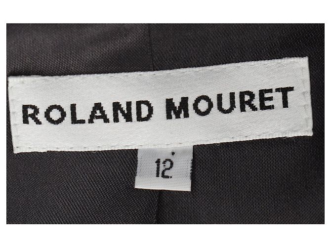 Abrigo con cinturón Roland Mouret en lana gris - vista 4