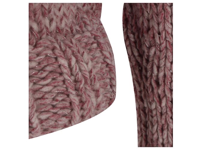 Rosa Wollpullover mit Kabelstrick und Rollkragen von Ann Demeulemeester Pink - Ansicht 10