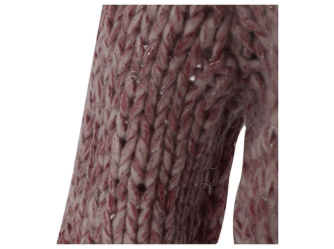 Rosa Wollpullover mit Kabelstrick und Rollkragen von Ann Demeulemeester Pink - Ansicht 8
