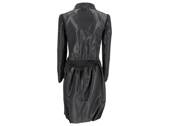 Everyday Balenciaga Double Breasted Coat in Black Polyester - view 3