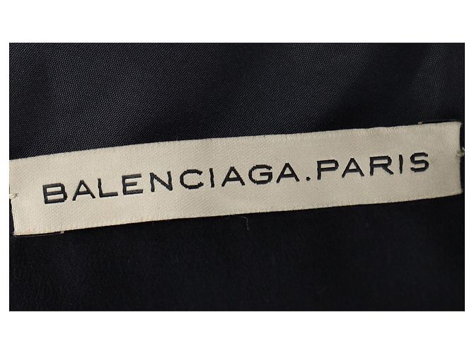 Everyday Balenciaga Double Breasted Coat in Black Polyester - view 4
