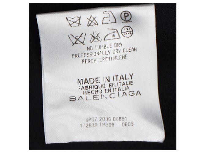 Everyday Balenciaga Double Breasted Coat in Black Polyester - view 7