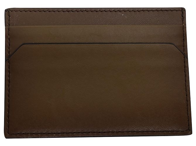Bally Card Holder in Brown Leather Red - view 2