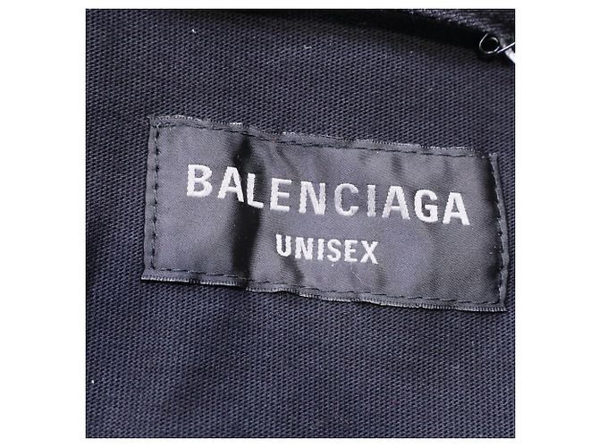 Giacca in denim patchwork nera in cotone Balenciaga Unity Sports Icon Nero - vista 5