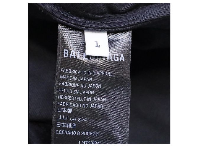 Giacca in denim patchwork nera in cotone Balenciaga Unity Sports Icon Nero - vista 6