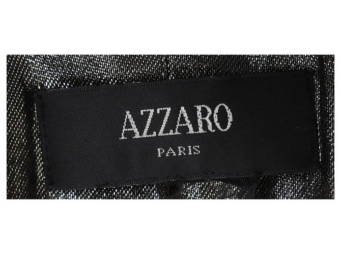 Azzaro Blazer monopetto con tasche in velluto nero - vista 4