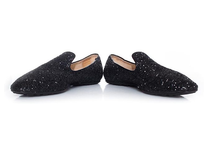 Mocassini glitter Jimmy Choo neri Nero - vista 5