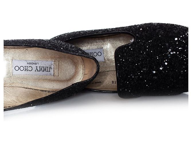 Mocassini glitter Jimmy Choo neri Nero - vista 7