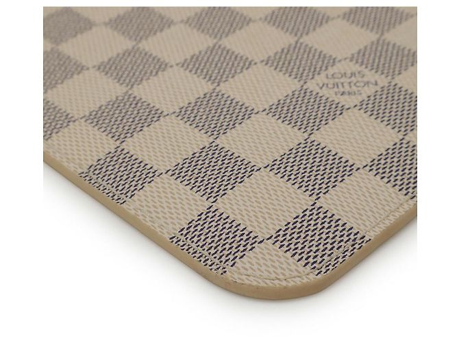 Pochette Neverfull Damier Azur di Louis Vuitton Marrone Beige - vista 3