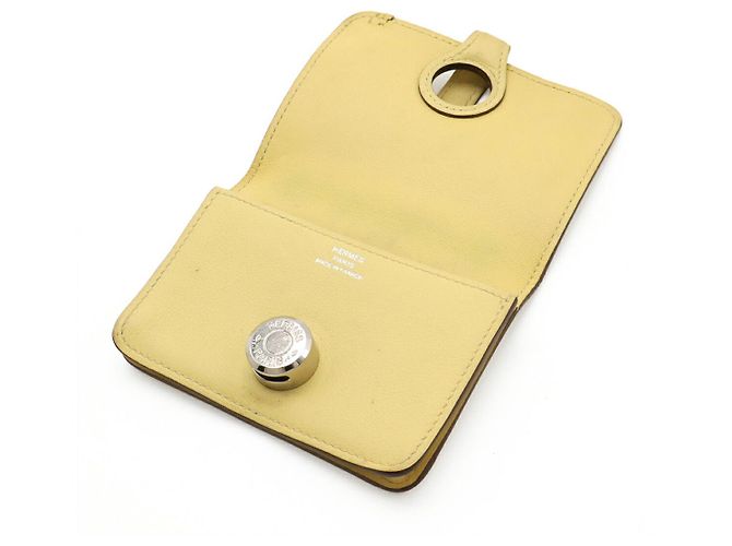 Tarjetero Dogon en Veau Swift de Hermès Amarillo - vista 5