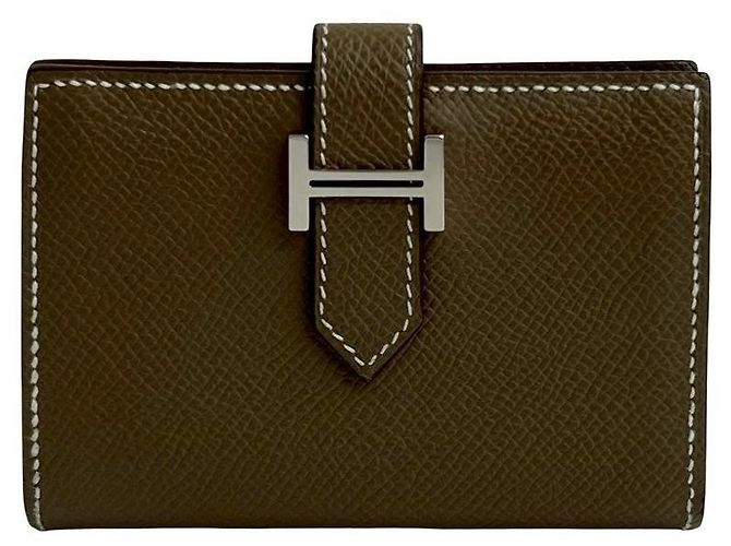 Tarjetero Epsom Béarn de Hermès Castaño Beige - vista 2