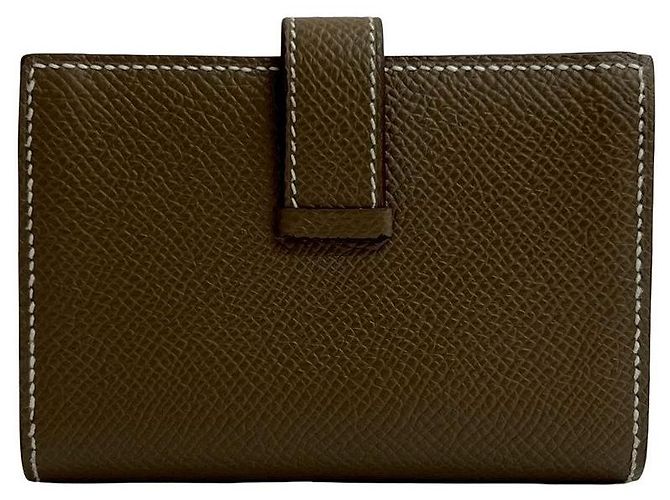 Tarjetero Epsom Béarn de Hermès Castaño Beige - vista 3