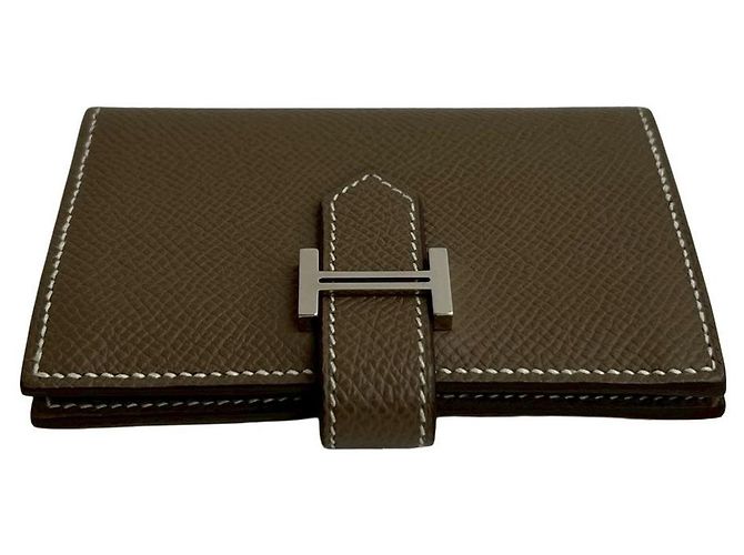 Tarjetero Epsom Béarn de Hermès Castaño Beige - vista 4