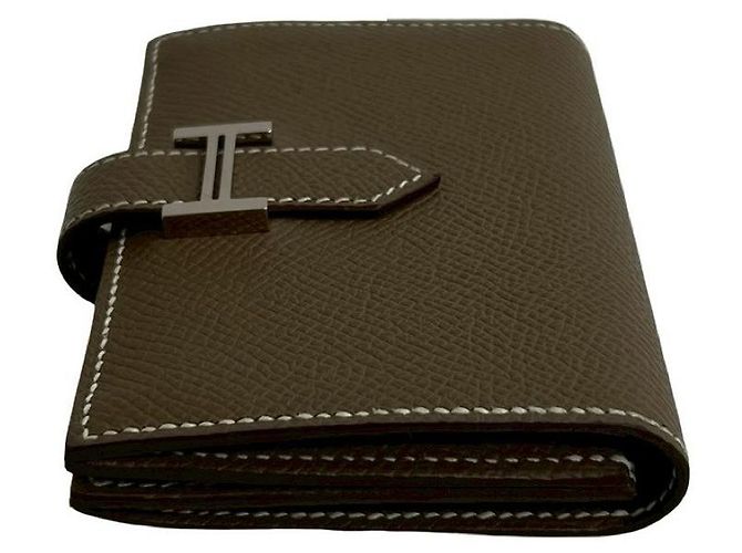 Tarjetero Epsom Béarn de Hermès Castaño Beige - vista 5