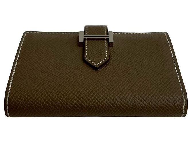 Tarjetero Epsom Béarn de Hermès Castaño Beige - vista 7