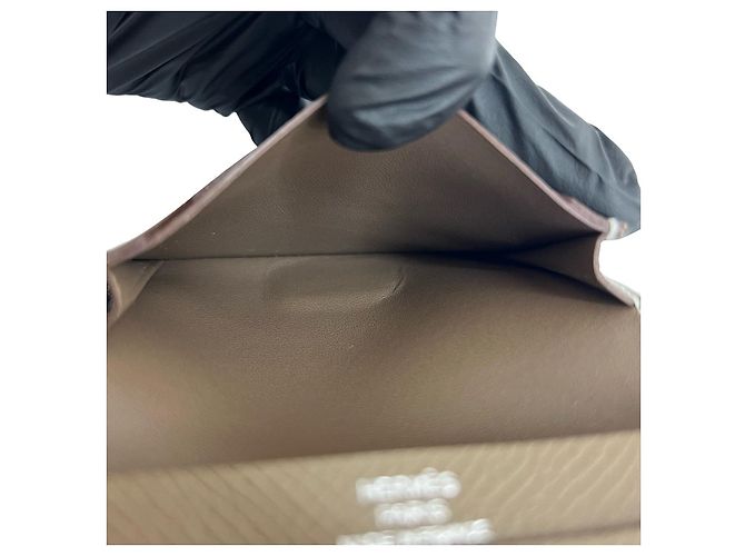 Tarjetero Epsom Béarn de Hermès Castaño Beige - vista 9