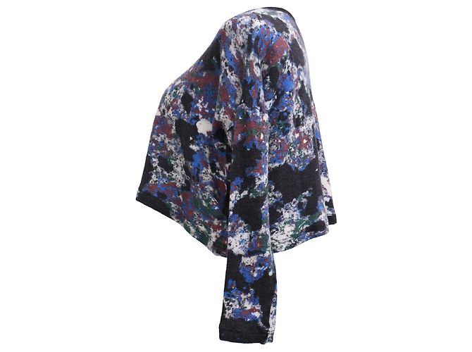 Y's von Yohji Yamamoto Kurzpullover mit Camouflage-Print aus mehrfarbiger Wolle Mehrfarben - Ansicht 2