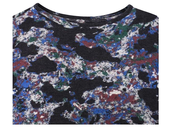 Y's von Yohji Yamamoto Kurzpullover mit Camouflage-Print aus mehrfarbiger Wolle Mehrfarben - Ansicht 4