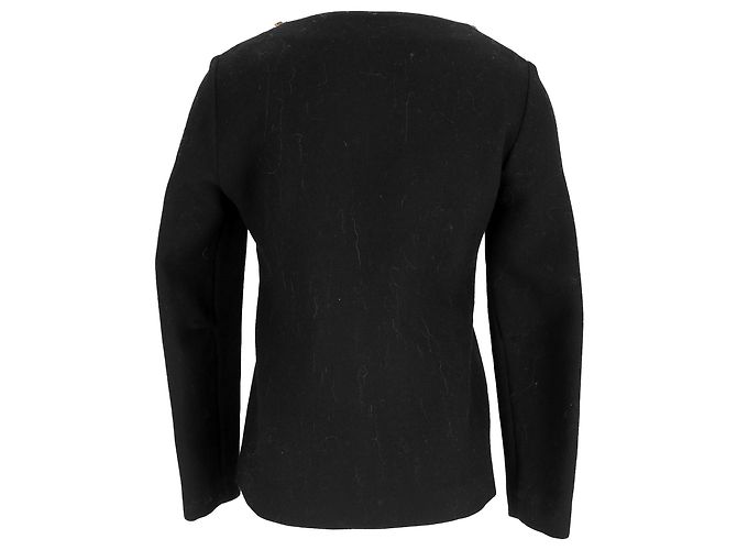 Schwarzer Wollpullover mit Reißverschlussdetails an der Schulter von Marni - Ansicht 3