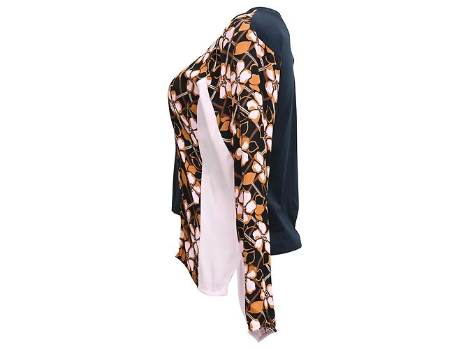 T-shirt a maniche lunghe in cotone multicolore con stampa floreale Marni - vista 2