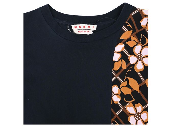 T-shirt a maniche lunghe in cotone multicolore con stampa floreale Marni - vista 4