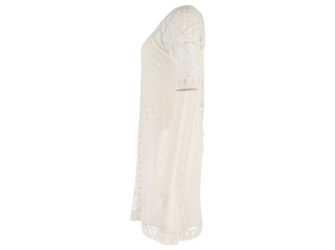 Abito in rete a lunghezza ginocchio Temperley London in poliestere bianco Crudo - vista 2