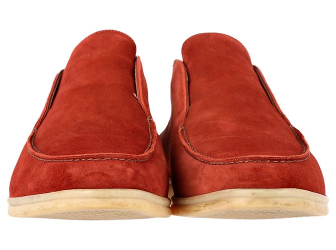Stivaletti Loro Piana Open Walk in suede bordeaux - vista 2