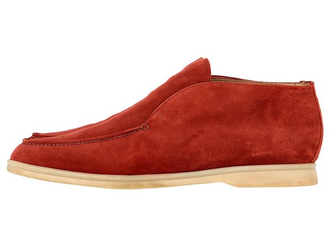 Stivaletti Loro Piana Open Walk in suede bordeaux - vista 4