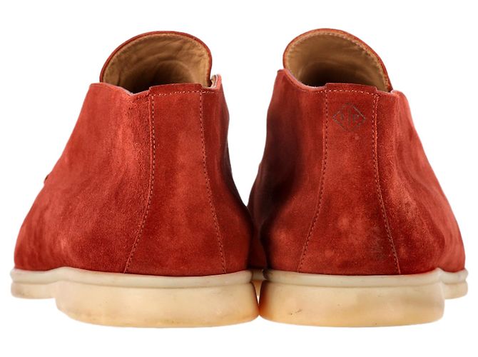 Stivaletti Loro Piana Open Walk in suede bordeaux - vista 5