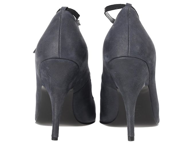 Strappy Pumps aus dunkelgrauem Leder von Lanvin - Ansicht 4