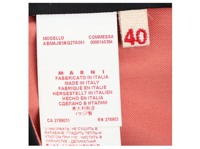 Abito Mini A-Line Color-Block Marni in Acetato Nero e Rosa - vista 5