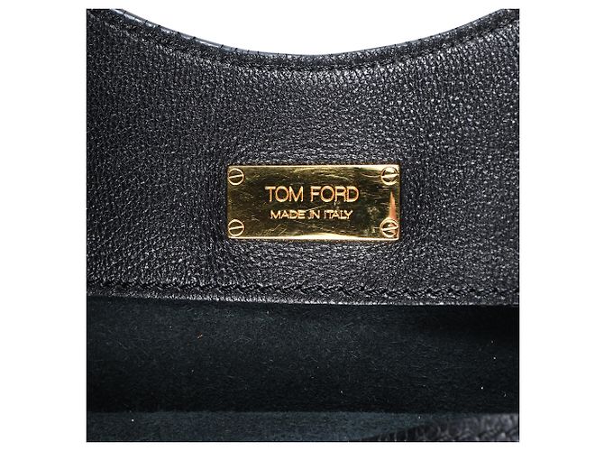 Borsa Tote Alix Grande Pieghevole in Pelle Nera di Tom Ford Nero - vista 5