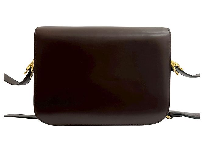 Céline Borsa a spalla in pelle CELINE Carriage in marrone - vista 3