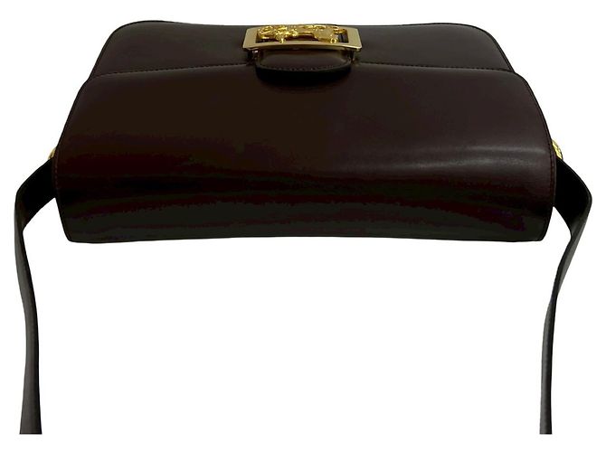 Céline Borsa a spalla in pelle CELINE Carriage in marrone - vista 4