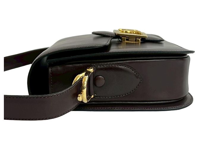 Céline Borsa a spalla in pelle CELINE Carriage in marrone - vista 5