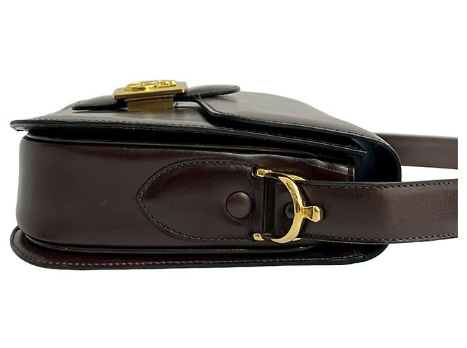Céline Borsa a spalla in pelle CELINE Carriage in marrone - vista 6