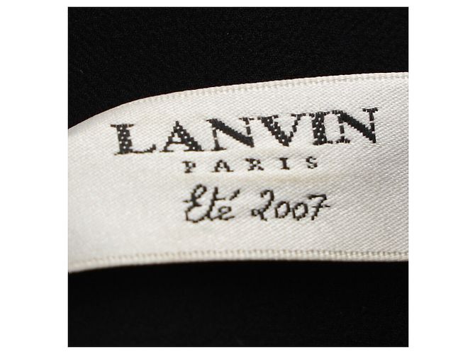 Mini-Kleid Bib aus schwarzer Viskose mit Kristallperlen von Lanvin - Ansicht 4