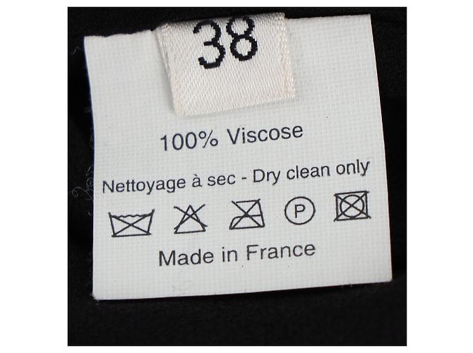 Mini-Kleid Bib aus schwarzer Viskose mit Kristallperlen von Lanvin - Ansicht 5