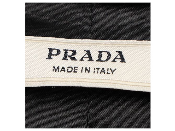 Abrigo trench de doble botonadura en seda negra con bolsillos de Prada Negro - vista 4