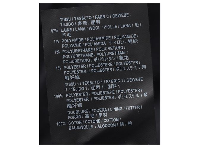Saint Laurent gestreifte Hose aus schwarzer Wolle - Ansicht 6