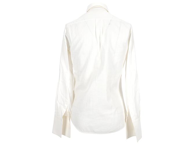 Valentino Garavani Camisa de botones con puntos Valentino en algodón blanco - vista 3